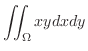 $\displaystyle \iint_{\Omega}xydxdy$