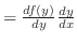 $= \frac{df(y)}{dy}\frac{dy}{dx}$