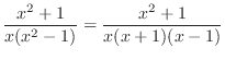 $\displaystyle \frac{x^2 + 1}{x(x^2 - 1)} = \frac{x^2 + 1}{x(x+1)(x-1)}$
