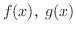 $f(x)，g(x)$