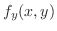 $\displaystyle f_{y}(x,y)$