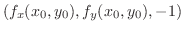 $(f_{x}(x_{0},y_{0}), f_{y}(x_{0},y_{0}), -1)$