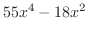 $\displaystyle 55x^4 - 18x^2$