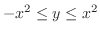 $-x^2 \leq y \leq x^2$