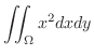 $\displaystyle \iint_{\Omega} x^2 dxdy$