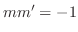 $mm' = -1$