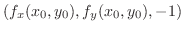 $(f_{x}(x_0,y_0), f_y(x_0,y_0),-1)$