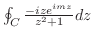 $\oint_{C}\frac{-i z e^{imz}}{z^2 + 1}dz$