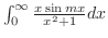 $\int_{0}^{\infty}\frac{x\sin{mx}}{x^2 + 1}dx$