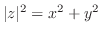 $\vert z\vert^2 = x^2 + y^2$