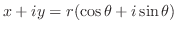 $x+iy = r(\cos{\theta} + i \sin{\theta})$