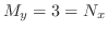 $M_{y} = 3 = N_{x}$