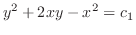 $\displaystyle y^{2} + 2xy - x^{2} = c_{1}$