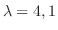 $\lambda = 4,1$