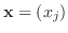 ${\mathbf x} = (x_{j})$