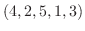 $(4,2,5,1,3)$