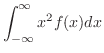 $\displaystyle \int_{-\infty}^{\infty} x^2 f(x) dx$