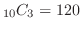 ${}_{10} C_{3} = 120$