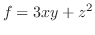 $\displaystyle f = 3xy + z^2$