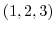 $(1,2,3)$