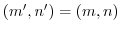 $(m',n') = (m,n)$