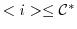 $<i> \leq {\mathcal C}^*$