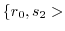 $\displaystyle \{r_{0}, s_{2}>$