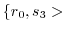 $\displaystyle \{r_{0}, s_{3}>$