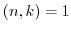 $(n,k) = 1$