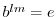 $b^{lm} = e$
