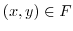 $(x,y) \in F$