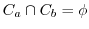 $C_{a} \cap C_{b} = \phi$