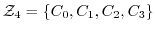 $\displaystyle {\mathcal Z}_{4} = \{C_{0}, C_{1}, C_{2}, C_{3}\}$