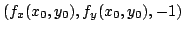 $ (f_{x}(x_{0},y_{0}), f_{y}(x_{0},y_{0}), -1)$