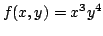 $ \displaystyle{f(x,y) = x^3 y^4}$