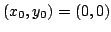 $ (x_{0},y_{0}) = (0,0)$