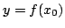 $ y = f(x_{0})$