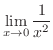 $\displaystyle{\lim_{x \rightarrow 0}\frac{1}{x^{2}}}$