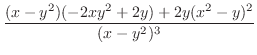 $\displaystyle \frac{(x-y^{2})(-2xy^{2} + 2y) + 2y(x^{2} - y)^{2}}{(x - y^2)^{3}}$