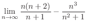 $\displaystyle \lim_{n \to \infty}\frac{n(n+2)}{n+1} - \frac{n^3}{n^2 + 1}$