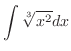 $\displaystyle{\int \sqrt[3]{x^{2}} dx}$