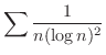 $\displaystyle{\sum \frac{1}{n(\log{n})^{2}}}$