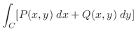 $\displaystyle \int_{C} [P(x,y)\;dx + Q(x,y)\;dy]$