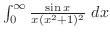 $\int_{0}^{\infty}\frac{\sin{x}}{x(x^2 + 1)^{2}}\ dx$