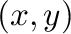 $(x,y)$