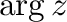 $\arg{z}$