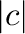 $\vert c\vert$