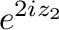 $\displaystyle e^{2iz_{2}}$