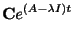 $\displaystyle {\bf C}e^{(A - \lambda I)t}$