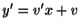 $ y^{\prime} = v^{\prime}x + v$